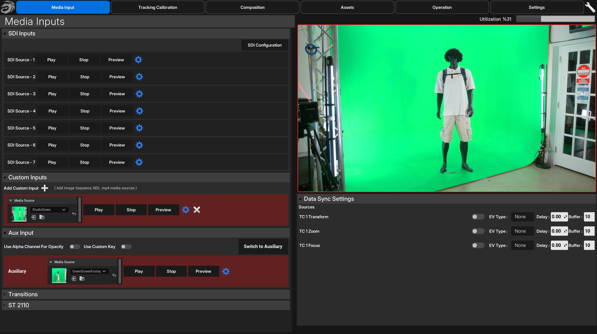 Multi-Live Input Module Dashboard Preview
